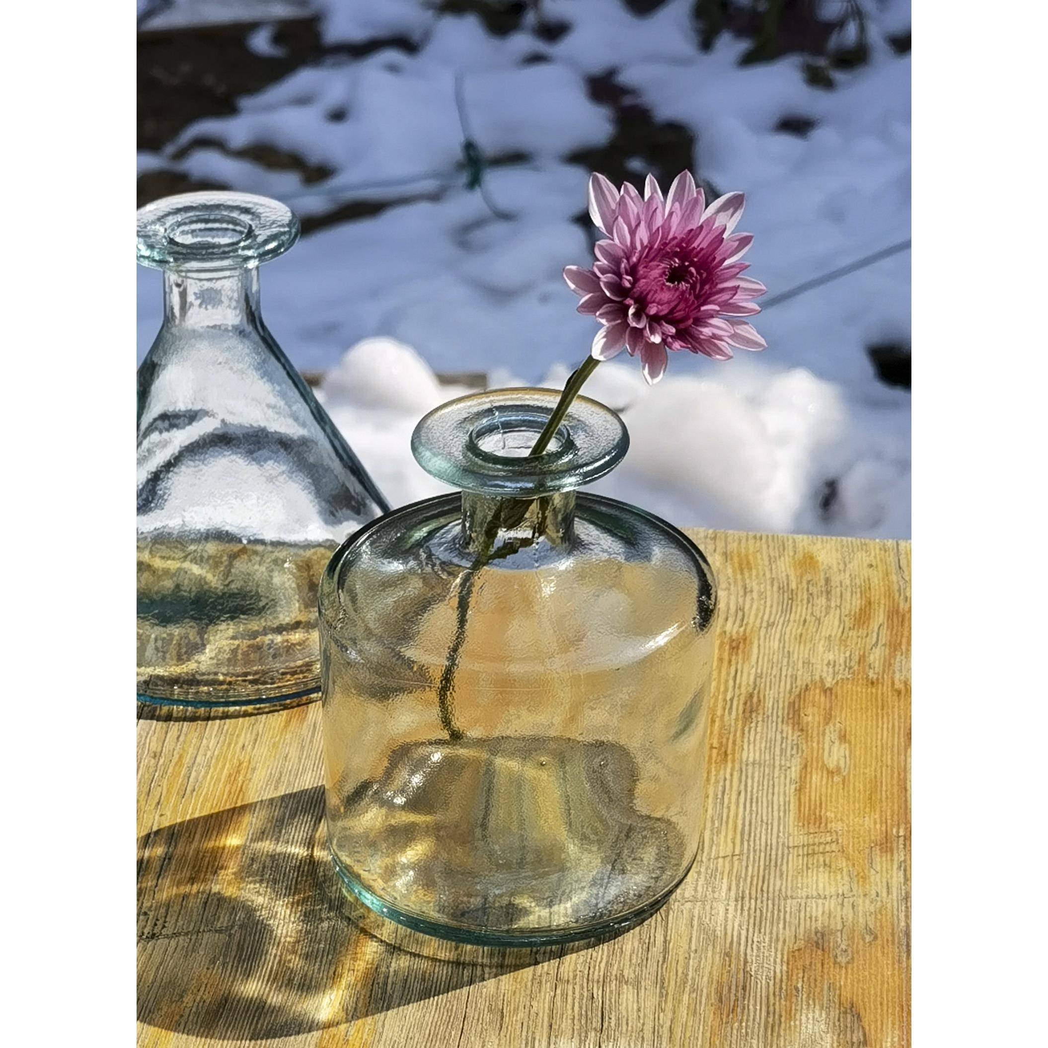 米库西班牙玻璃花瓶进口自西班牙简易手工玻璃台面小花瓶