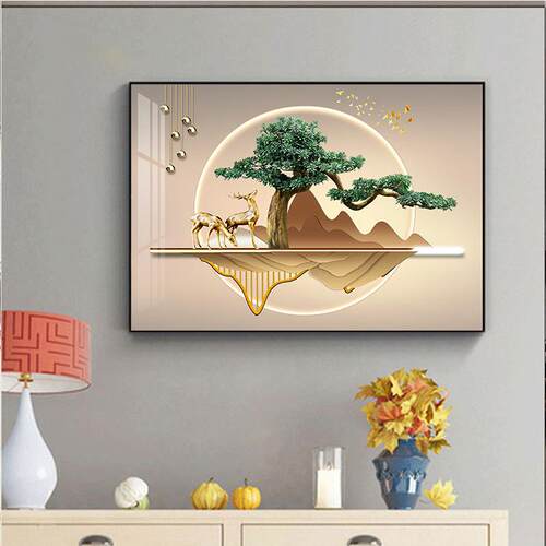 卧室床头装饰画现代简约客厅主卧房间壁画酒店宾馆玄关横版挂画