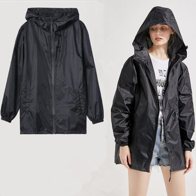 时尚成人男女短款户外运动旅行跑步防水防护雨衣雨披薄款外套易