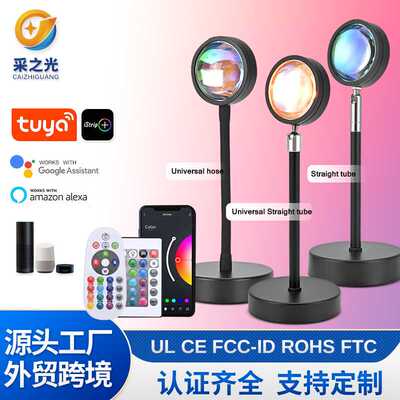 夕阳灯日落灯补光落日卧室小夜灯投影sunset lamp涂鸦APP可调光
