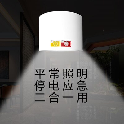 明装消防应急筒灯暗装 led停电照明灯楼道商场停电逃生一体化射灯