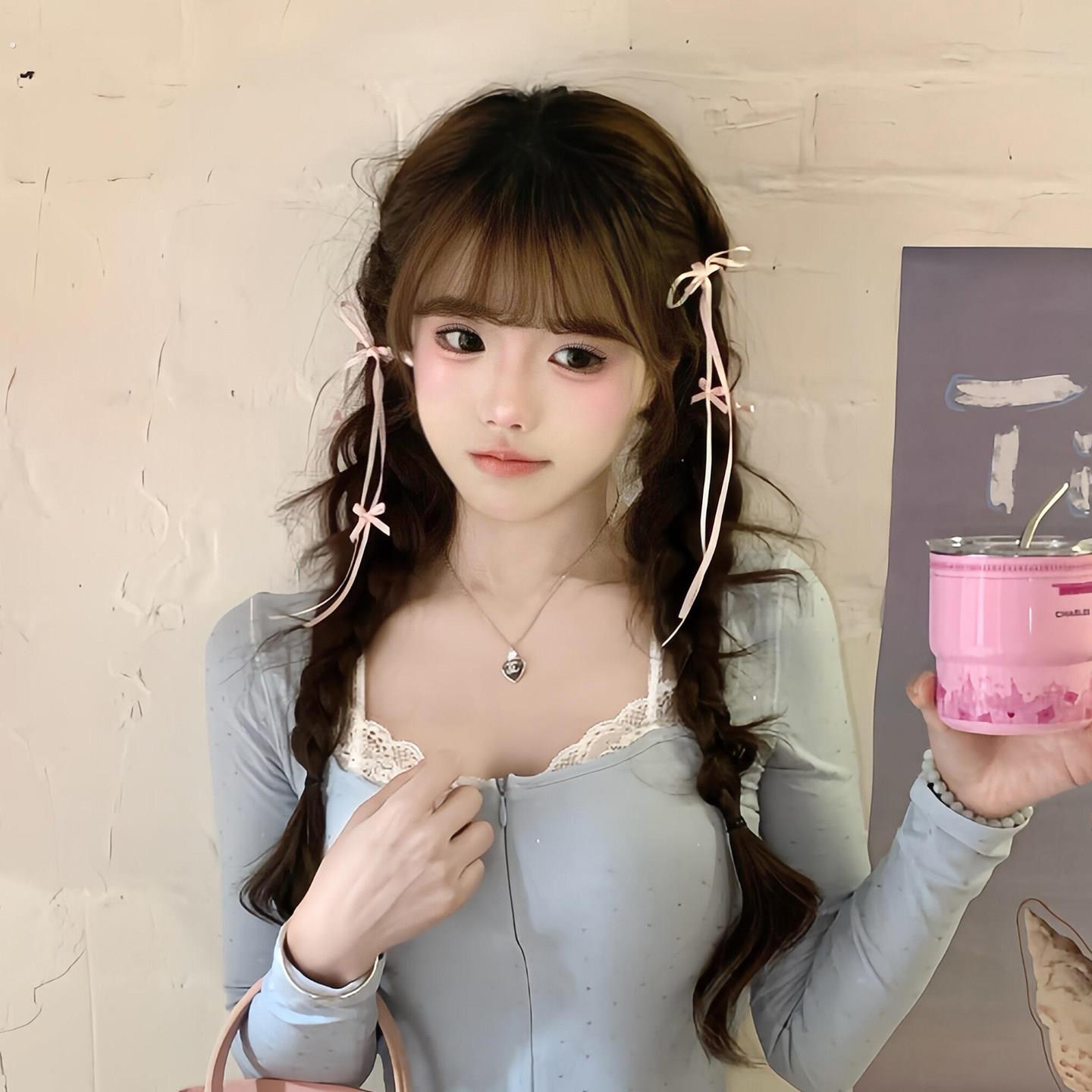 甜妹芭蕾风高颜值超仙蝴蝶结发夹女粉色丝带侧边夹子发夹发饰品
