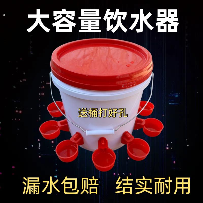 鸡喂水器家禽养鸡喝水器喂鸡食槽水槽一体神器小鸡自动饮水器新款