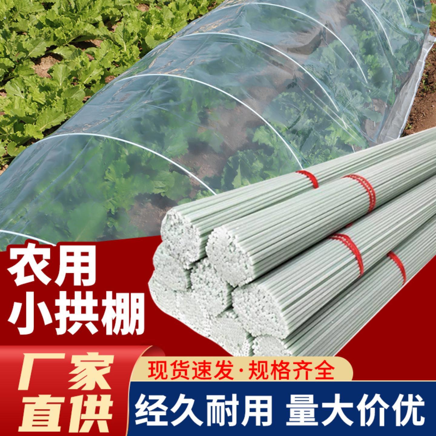 种菜支伸缩杆小拱棚农用弯管拱棚薄膜塑料薄膜蔬菜保温架子菜棚支