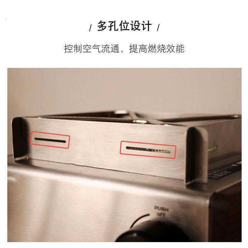 厂家新款加厚不锈钢通用迷你卡式炉节能防风圈挡风板户外卡磁炉可