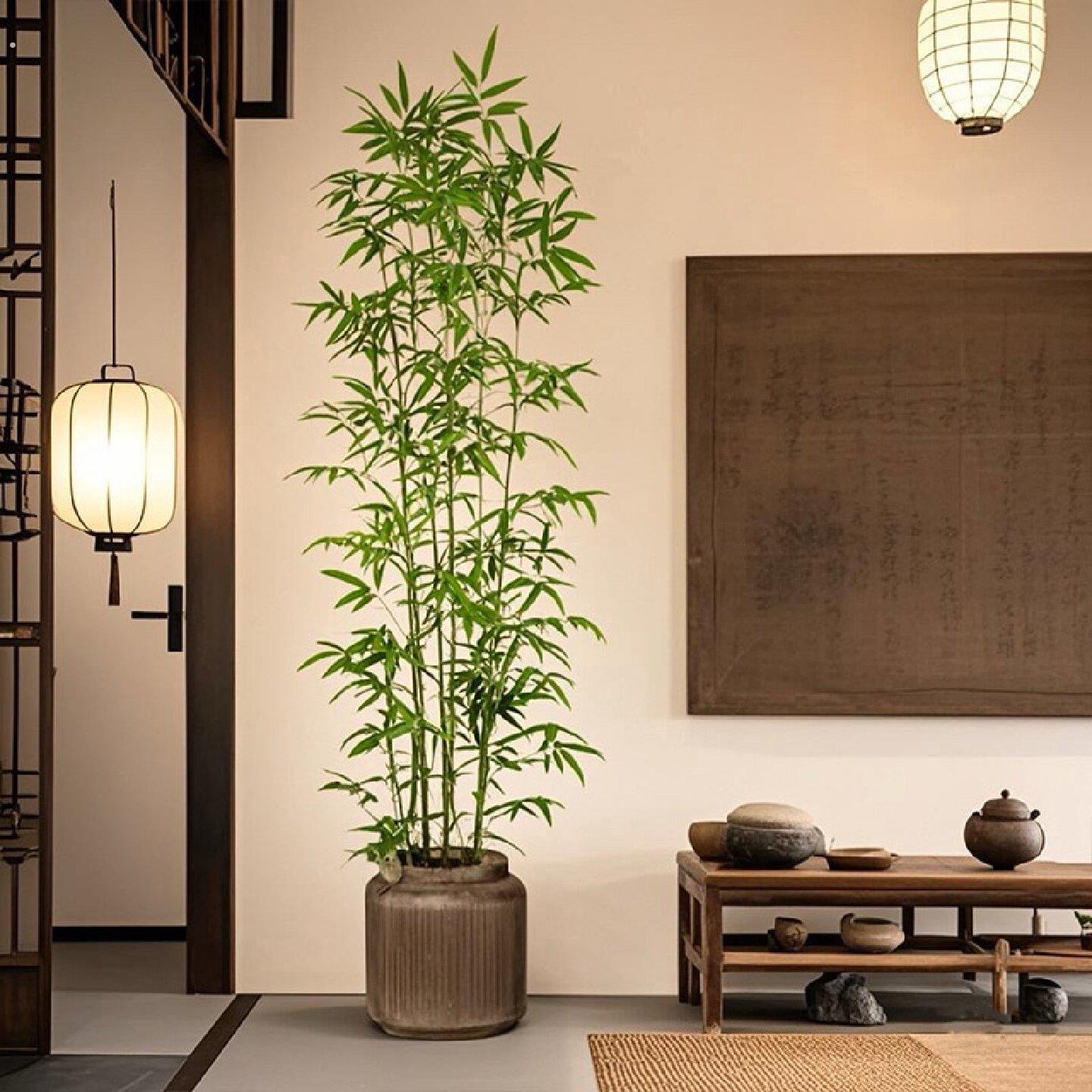 假绿植装饰彷真竹子彷真竹植物室内外隔断屏风玄关客厅酒店景观