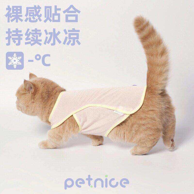 猫咪衣服夏季薄款防掉毛背心夏天布偶英短透气凉凉衣小猫宠物服饰