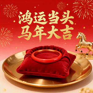 一抹红韵腕间生香温柔显白超衬肤色新年氛围红色手镯保护套