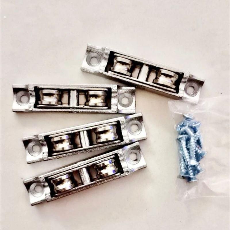 平轮双轮95型推拉窗塑钢滑轮门窗加重型门窗轮槽轮轴承轮移门