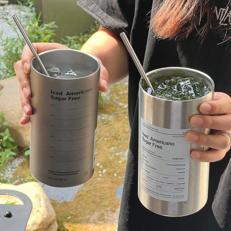 冰霸杯大容量304不锈钢双层水杯车载酷冰杯马克杯保温杯子咖啡杯