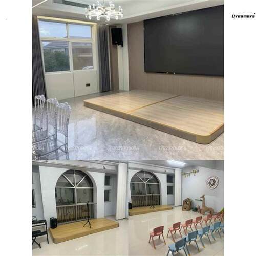 学校教室地台加高演讲站台演出舞台可移动钢木结构地台安全防厂家