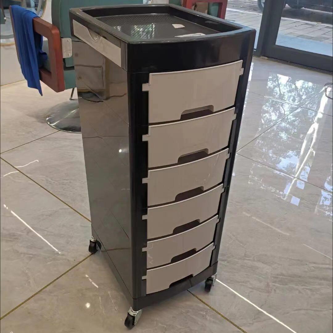 新款美容小推车美发车发廊工具车多功能储物工具柜复古理发店杠车