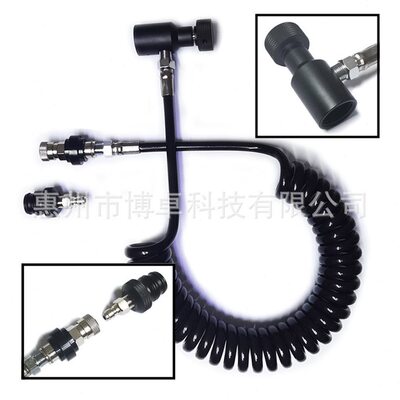 甄选PAINTBALL通气软管3.5米彩弹比赛螺旋软管亚马逊速卖通EBAY