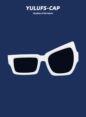 异形不对称大小眼太阳眼镜搞怪眉毛挑逗眼镜个性不规则搞笑创意太