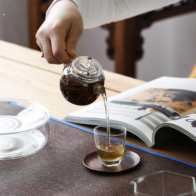 迷你功夫茶壶玻璃小号西施壶茶具带过滤耐热透明泡茶壶器日式极简