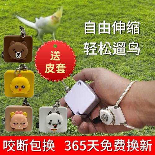 鹦鹉外出牵引绳超轻自动放飞伸缩绳不伤虎皮牡丹飞行太阳遛鸟玄凤