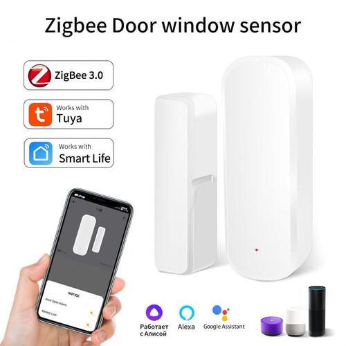 甄选涂鸦ZigBee智能门磁传感器App控制无线门窗感应器门磁报警探