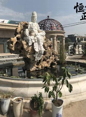 甄选大型石雕景观喷泉流水摆件庭院别墅山水石头室外景观流水雕塑