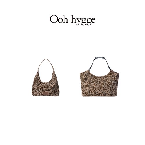 Oohhygge轻便豹纹通勤hobo包