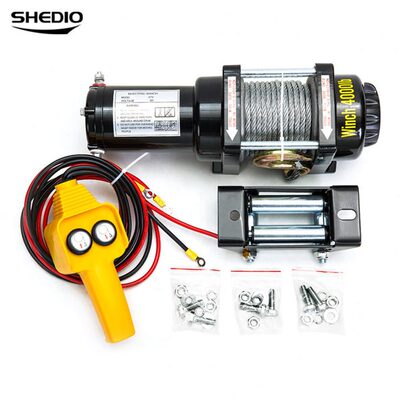 甄选晟雕电动绞盘12V/24V 3000磅汽车越野车电动q牵引机 车载电动