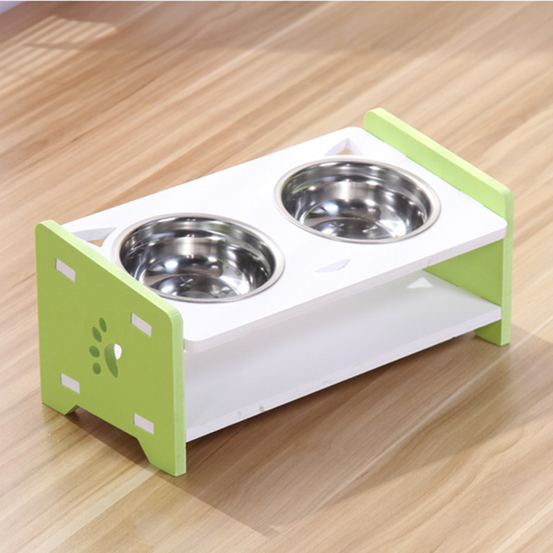 猫碗双盆卡通小狗狗碗盆大狗食架三盆架喂食器宠物猫咪通用吃饭盆