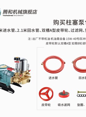 腾和26/60型农用高压三缸柱塞泵果树喷药喷雾机新款陶瓷免加奶油