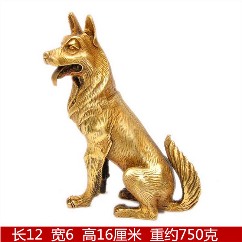 纯铜狗黄铜狼狗一对铜狗生肖狗补西北角家居客厅工艺礼品摆饰礼品