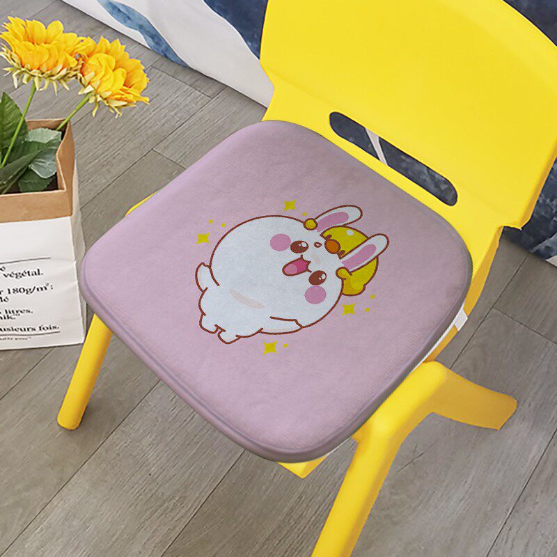 儿童学生卡通幼儿园椅垫简约法兰绒海绵坐垫家用透气椅子座垫包邮