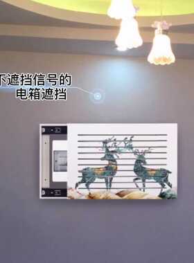 弱电箱装饰遮挡网线盒电表盒多媒体配电箱简约新中式电表箱装饰画