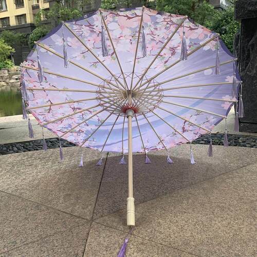 流苏伞古超仙舞蹈专用网红中国风江南覆古风道具伞吊坠演出伞