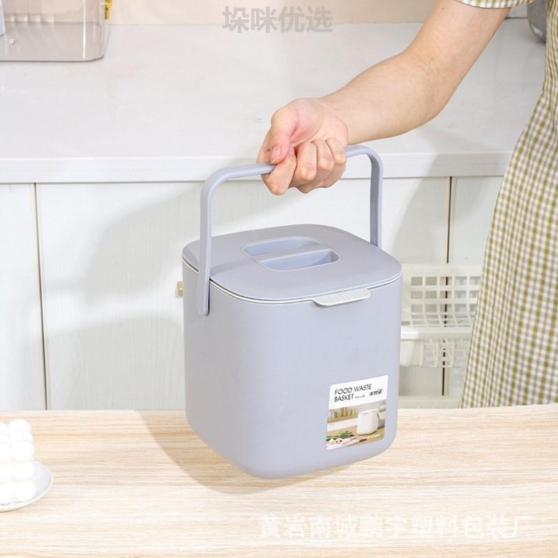 桌上垃圾桶便携式带盖垃圾收纳桶创意桌面家用垃圾桶塑料干湿分离