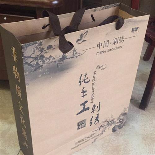 双面绣苏绣手工屏风摆件 新古典风格刺绣摆件 中国特色工艺品伴手