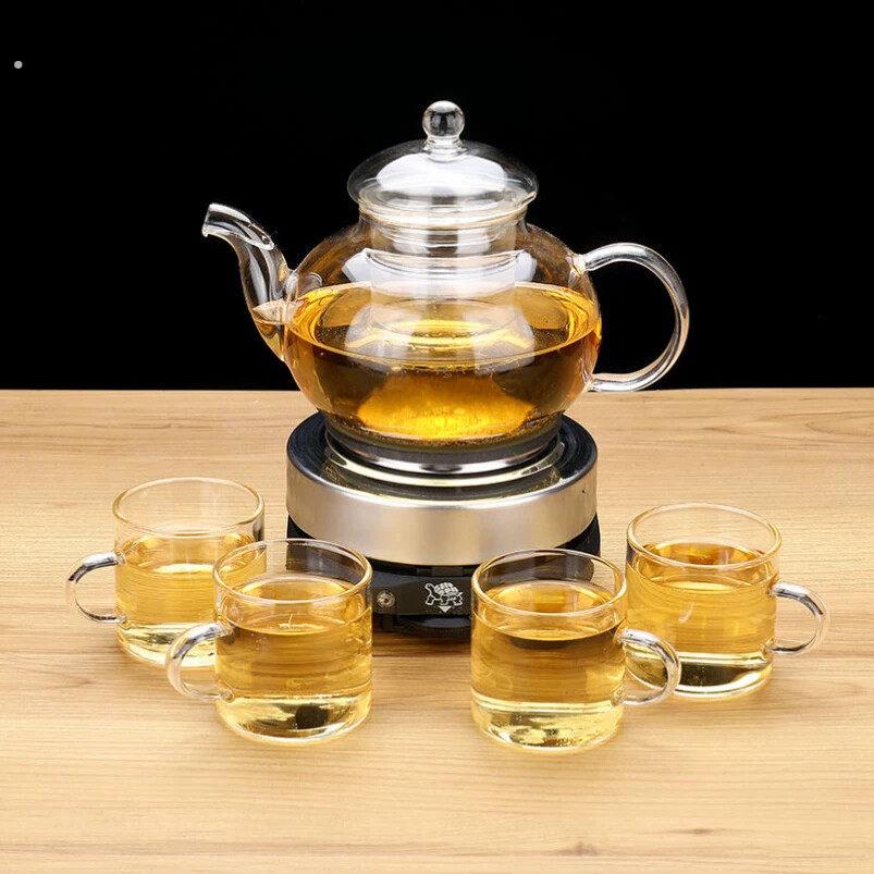 煮茶器套装耐热养生玻璃煮茶炉蒸汽煮茶壶加热小电热炉家用熬茶壶