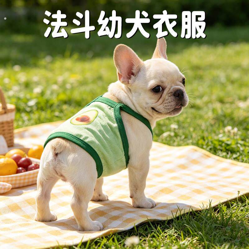 法斗幼犬衣服专用春夏背心小型犬薄款透气装扮防掉毛狗狗服饰