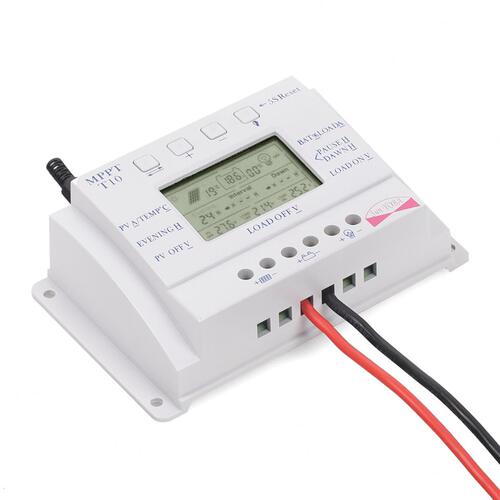 甄选太阳能控制器 10A 12/24V MPPT LCD智能自动识别充放电路灯