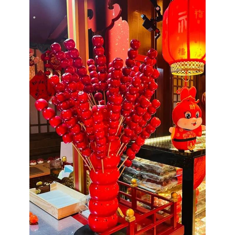 糖葫芦彷真道具插糖葫芦展示架店铺摆摊装饰摆件网红拍照打卡