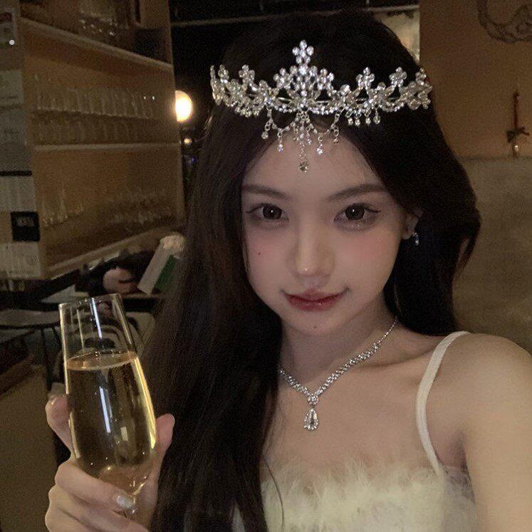 重工新娘头饰皇冠头饰公主高端大气巨好看的发饰女士夏天发箍水钻