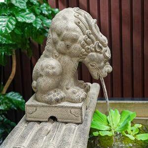 庭院室外吸水神兽流水摆件循环水缸上喷水吐水动物鱼池出水口造景