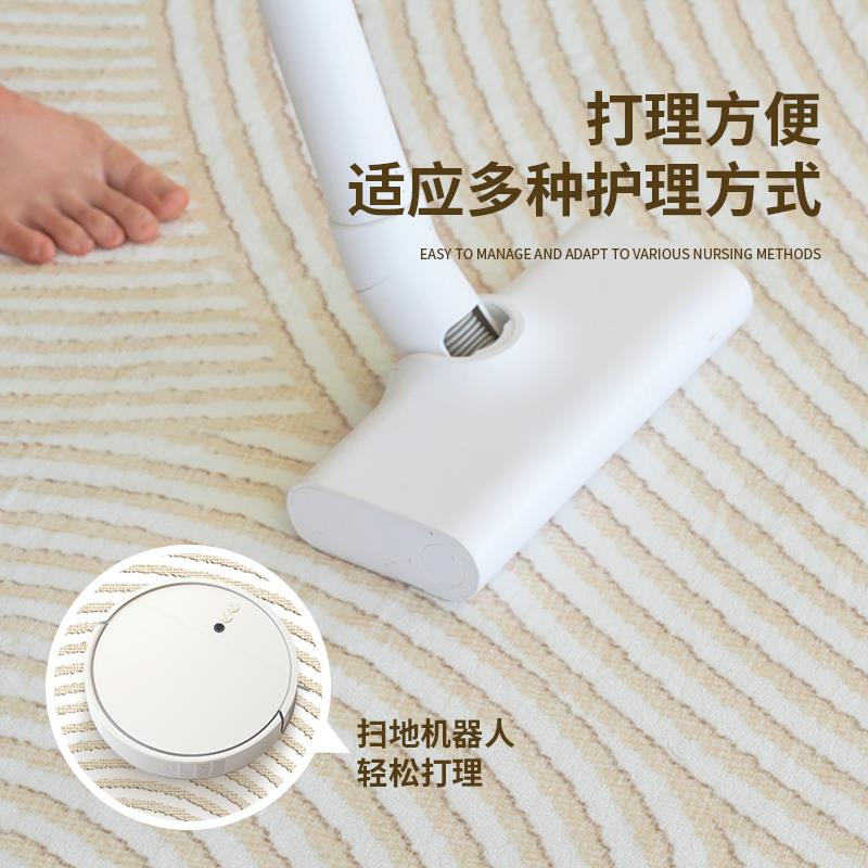 地毯客厅2025新款奶油风卧室床边防水免打理地垫免洗可擦沙发茶几