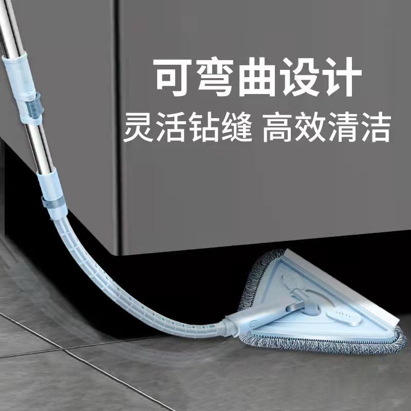 2023新款刮玻璃神器可伸缩刮擦一体三角平板拖把懒人清洁高层窗外