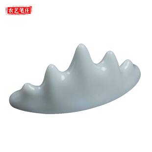 仿玉福型五指山笔阁架毛笔瓷笔搁笔架笔托书法文房四宝用品工具山