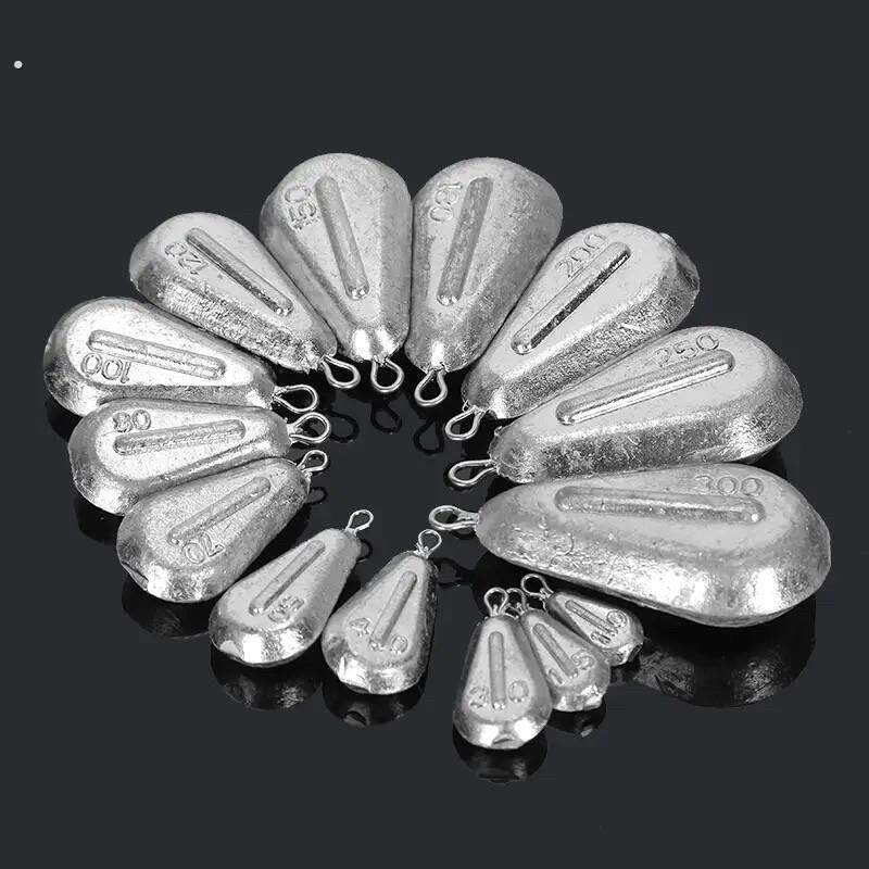 鸡心挂环不锈钢吊环纯铅足克扁环抗水流不伤线 线远投抛竿铅坠