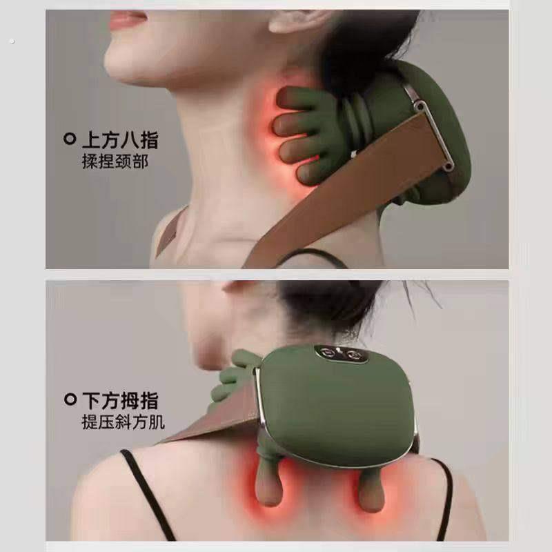 人手肩颈按摩仪颈椎按摩器揉捏斜方肌腰背部按摩神器礼物热敷