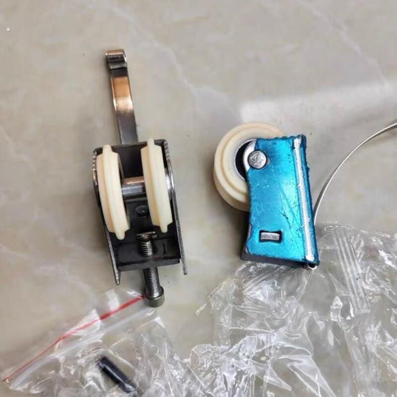 移门浴室滑轮滚轮衣柜双排轮厨房滑轨老式化妆室门拉门轨道