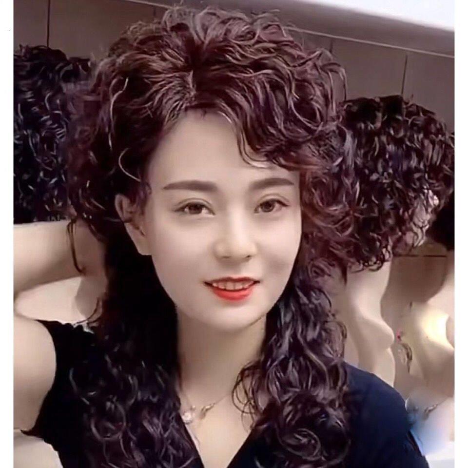 盖头顶的卷发假发片仿真发头顶补发块卷发遮白发补发（不退不换）图片