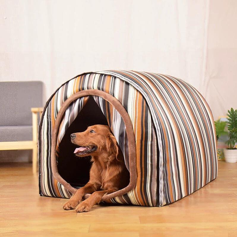 可拆洗狗房子洞穴式狗窝封闭式中小型犬大房子狗屋多猫别墅宠物品