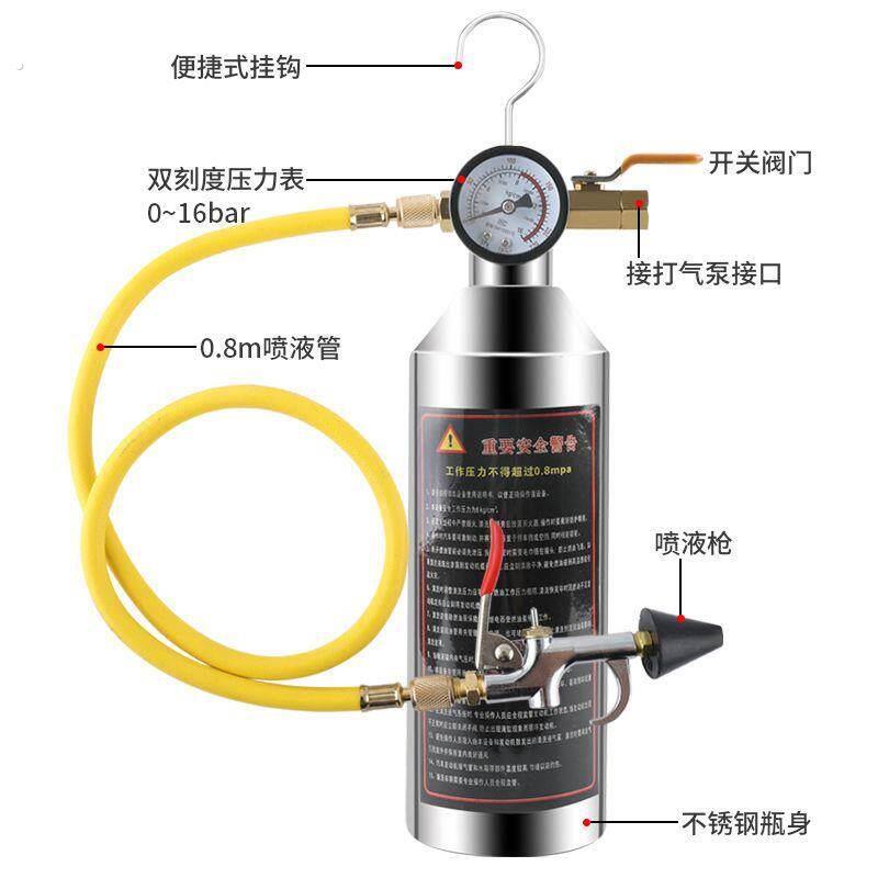 汽车空调管道清洗器工具冷气管路维修免拆清洗机吊瓶冷凝器清洗瓶