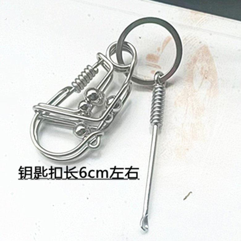 不锈钢纯手工小鸟钥匙扣网红汽车钥匙扣男士抖音钥匙挂钩简约2025