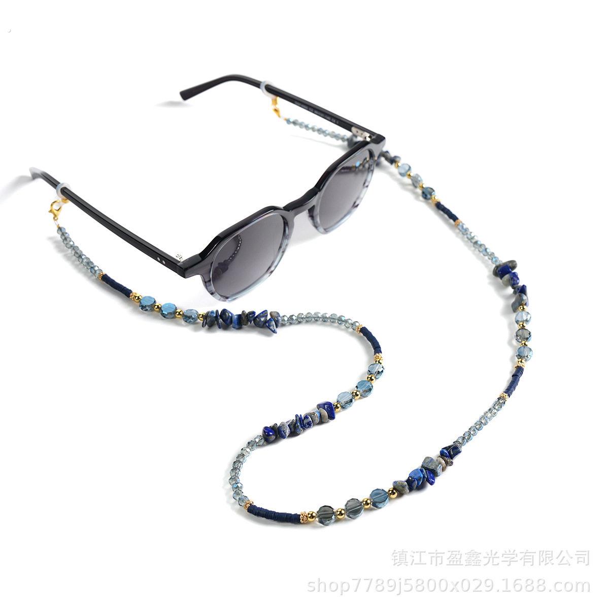 女士超轻眼镜链复古款链子黑眼镜挂链串珠眼镜绳挂脖式挂绳链挂脖