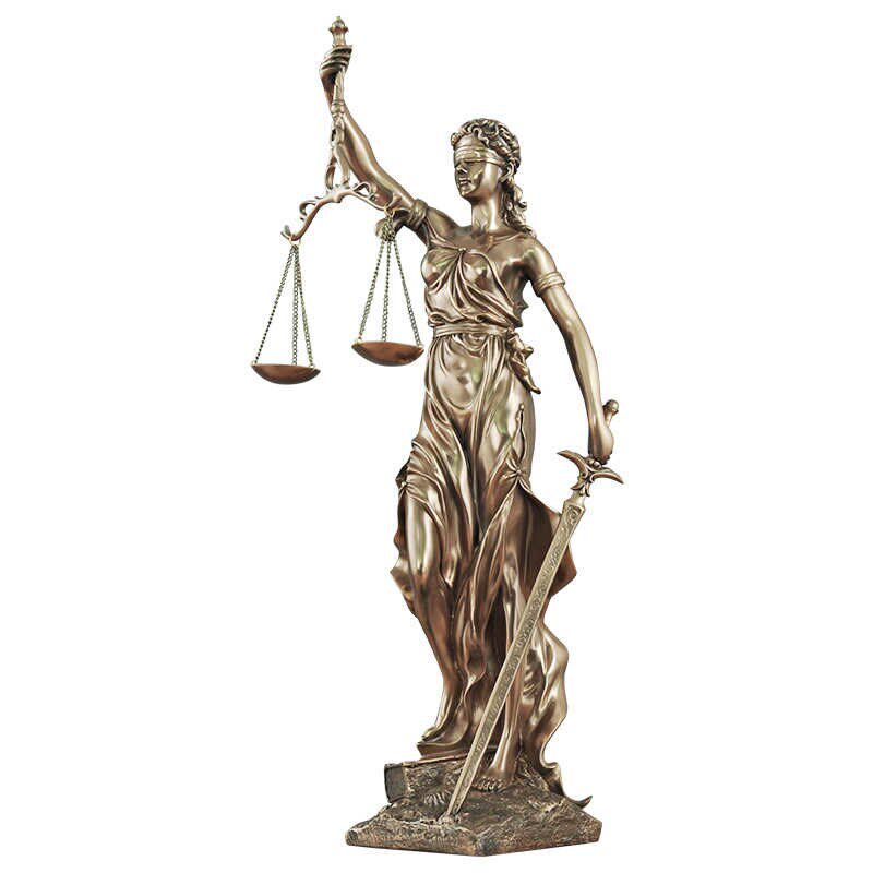 轻奢正义女神雕像摆件创意欧式司法天平律师事务所办公室桌面摆设